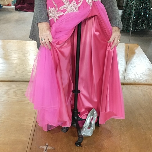 Sherri Hill Rhinestone Applique Slit Front Dress - Picture 8 of 13